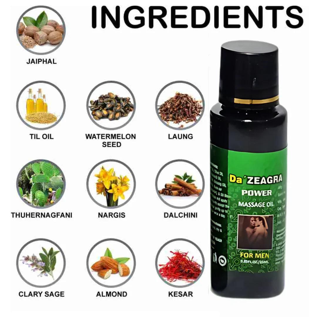 Pack of 2 Da' ZEAGRA Power Massage Oil ( ORIGNAL) پیک آف 2 Da’ ZEAGRA پاور مساج آئل