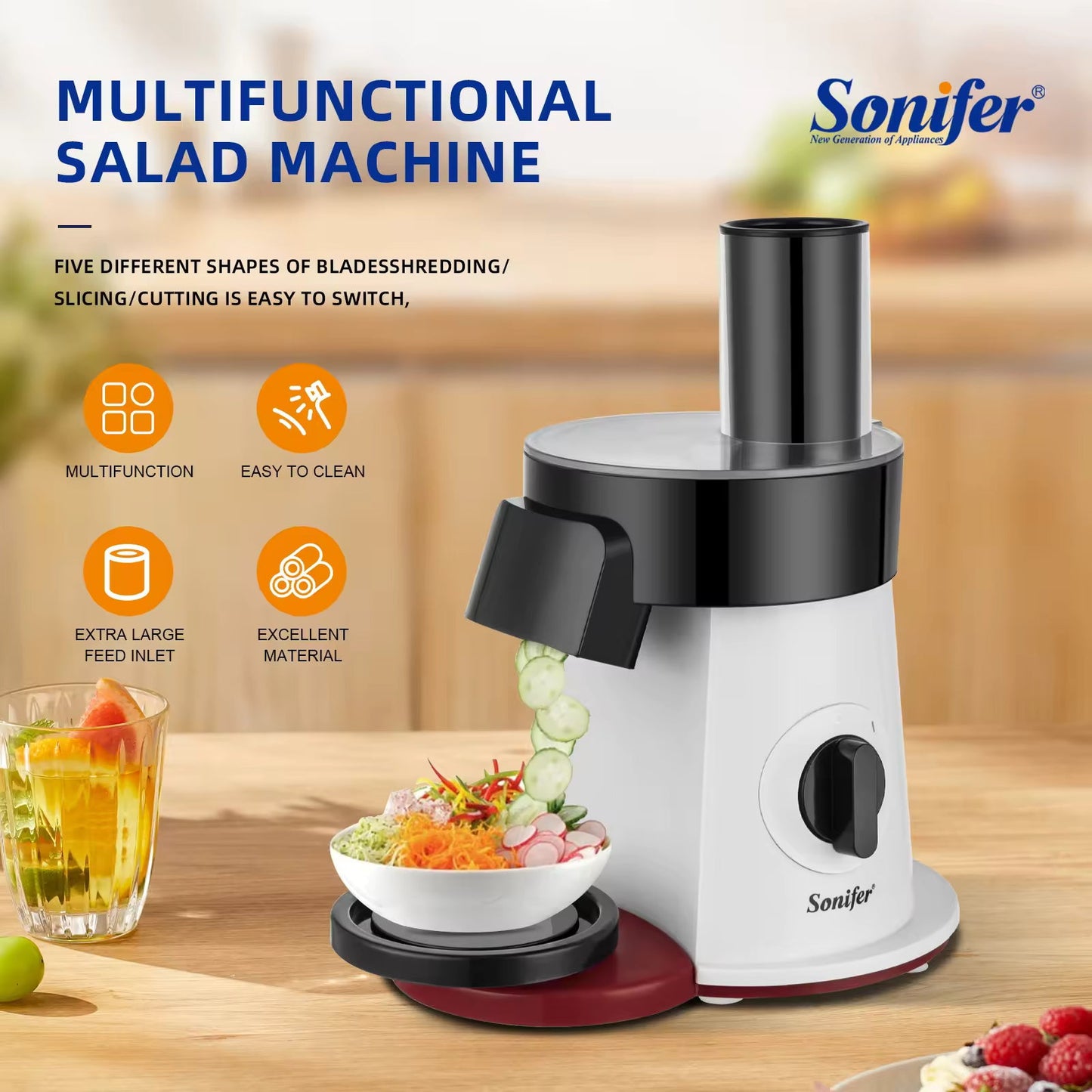 Sonifer - 5-in-1 Electric Salad Maker ©