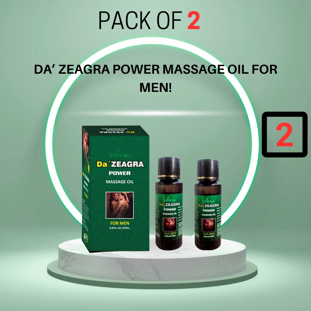 Pack of 2 Da' ZEAGRA Power Massage Oil ( ORIGNAL)  پیک آف 2 Da’ ZEAGRA پاور مساج آئل