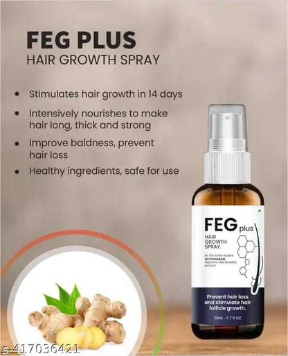 FEG PLUS™ Fast Hair Growth Spray + FREE Derma Roller